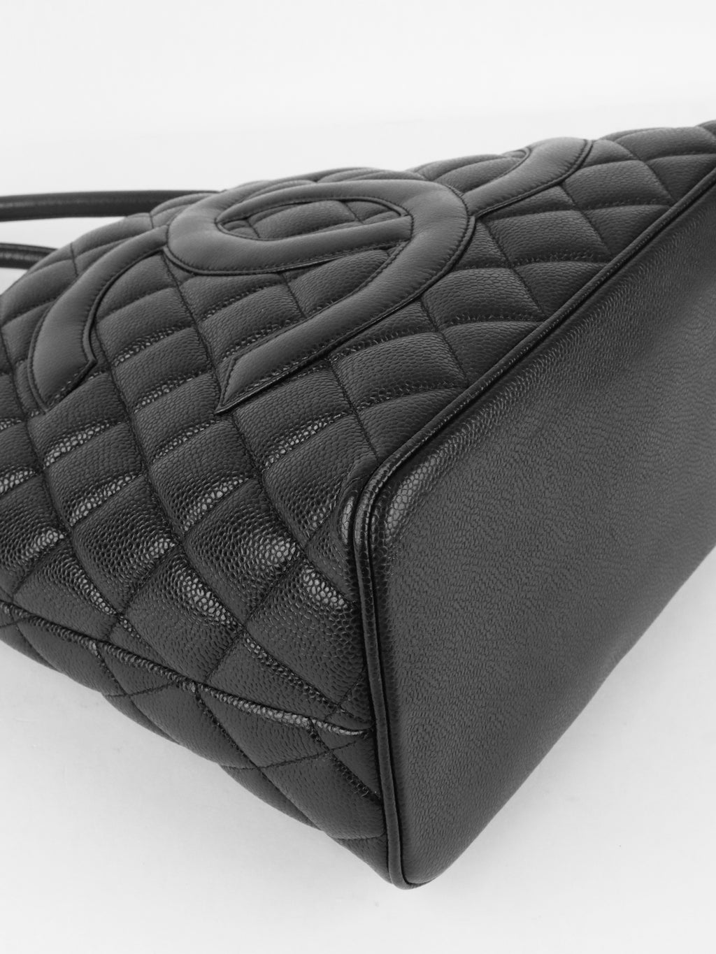 Chanel Black Caviar Vintage Medallion Tote
