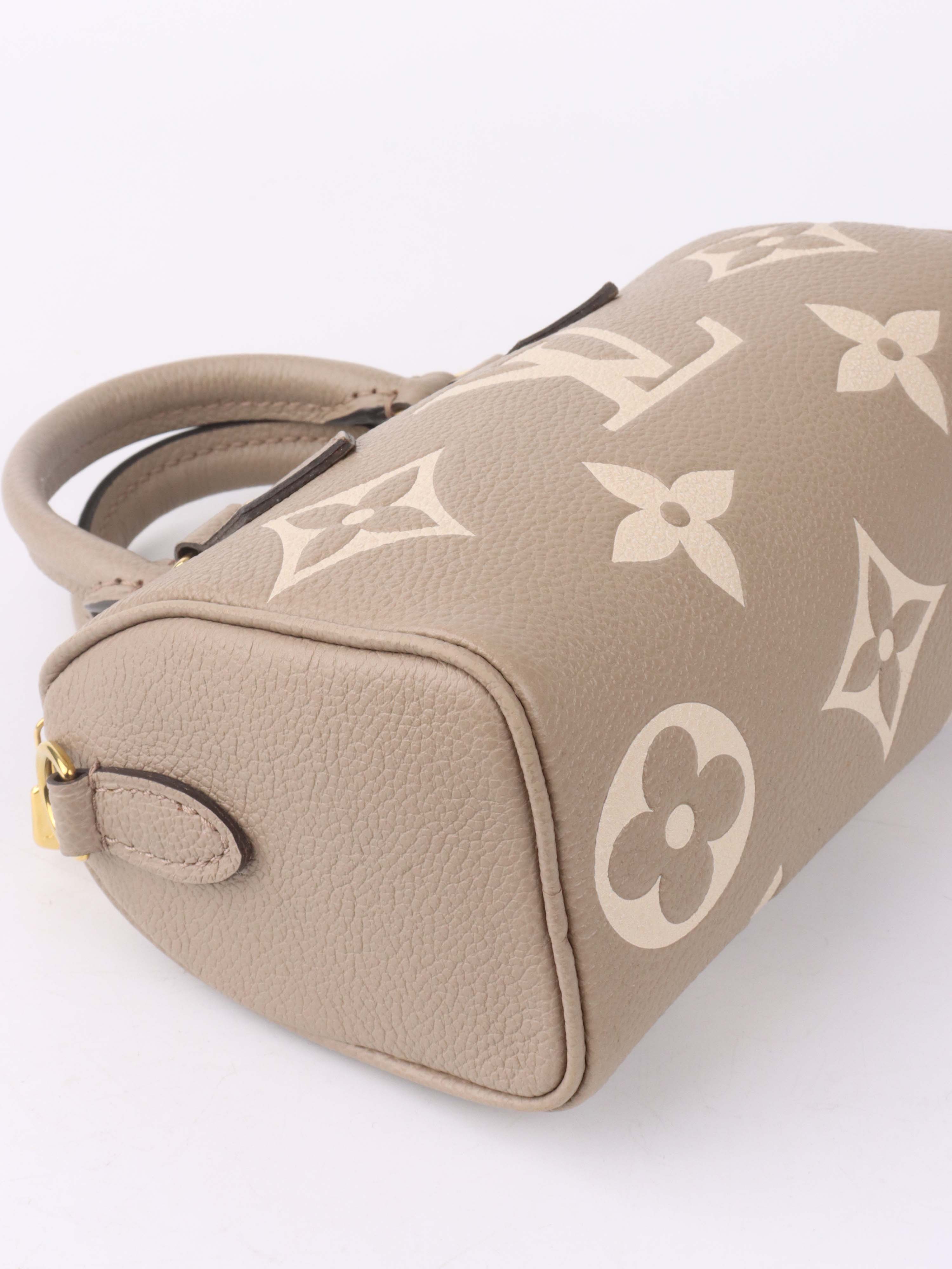 Louis Vuitton Cream Empreinte Nano Speedy Bag