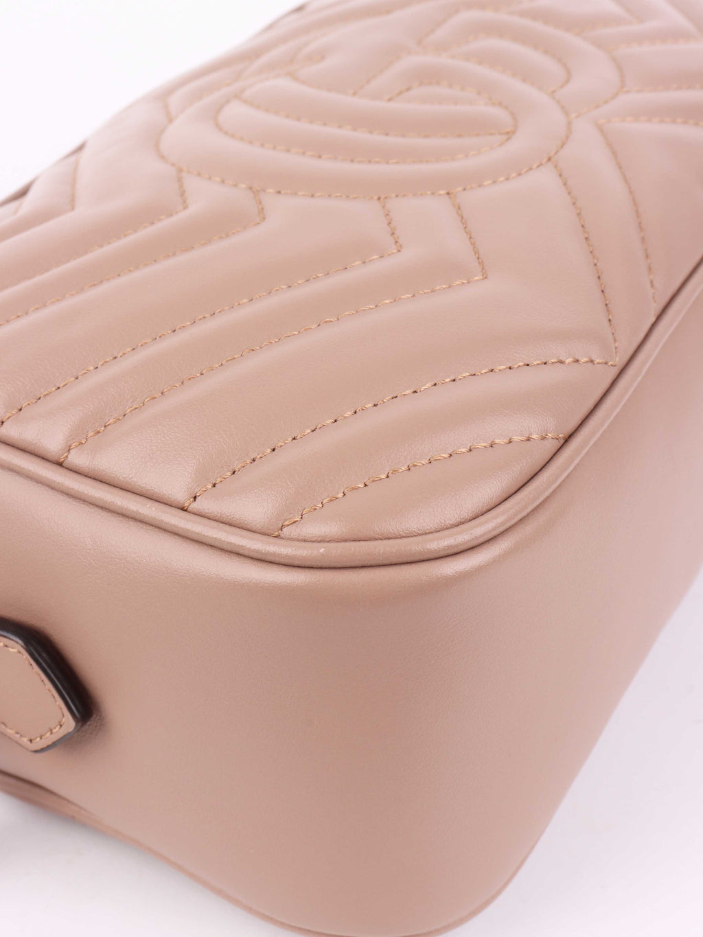 Gucci Small Beige Marmont Shoulder Bag.