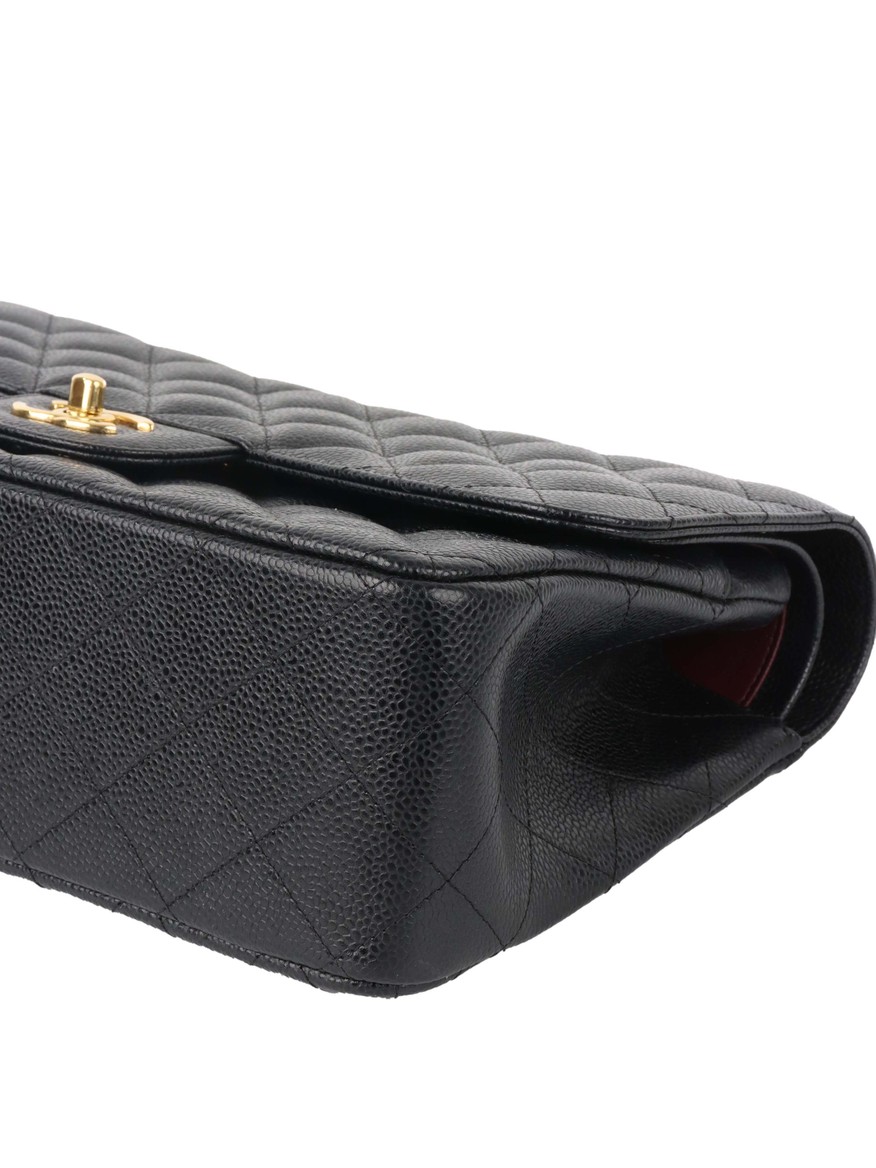 Chanel Classic Jumbo Black Caviar GHW.