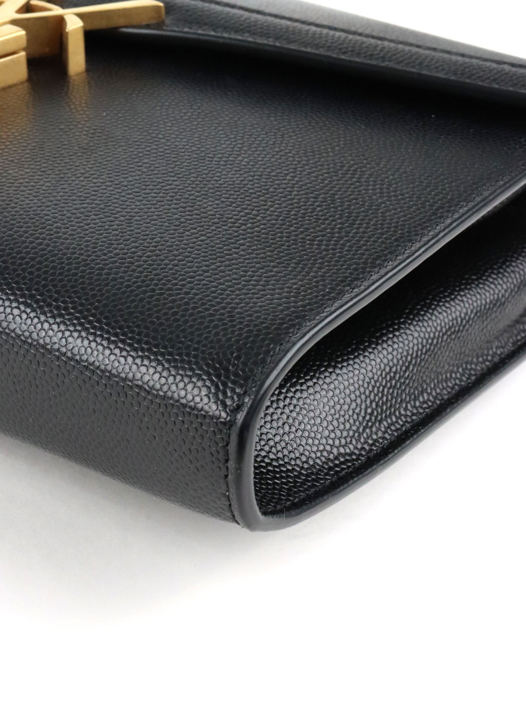 Saint Laurent Black Cassandra Wallet on Chain