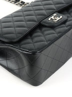 Chanel Black Caviar Jumbo Classic Flap SHW