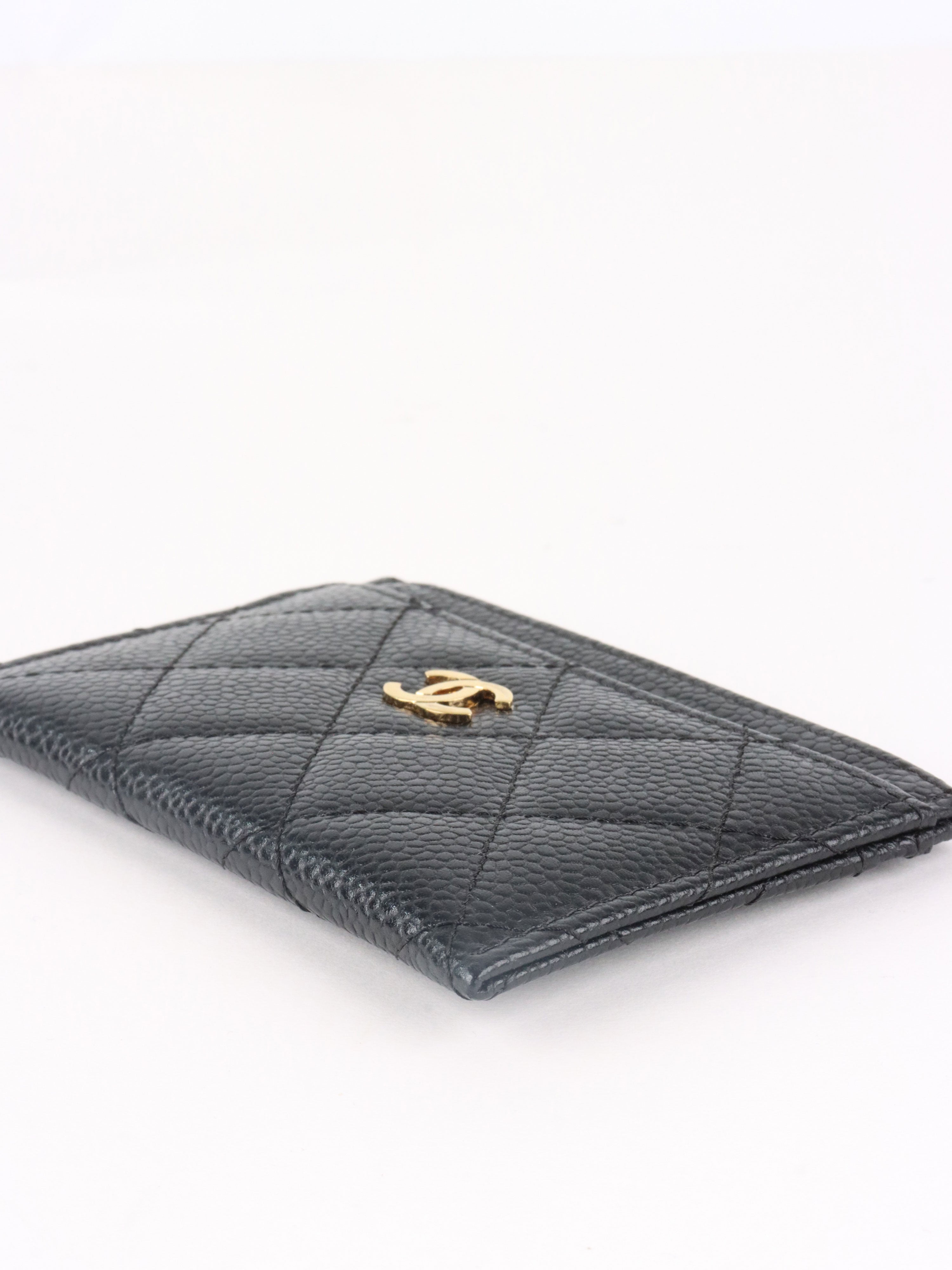 Chanel Black Caviar Classic Card Holder
