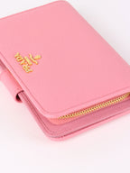 Prada Pink Zip Around Compact Wallet