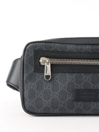 Gucci Black GG Supreme Belt Bag