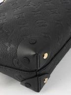 Louis Vuitton Black Monogram Empreinte Petite Malle Souple Bag.