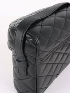 Saint Laurent  Black Quilted Lambskin June Box Shoulder Bag.