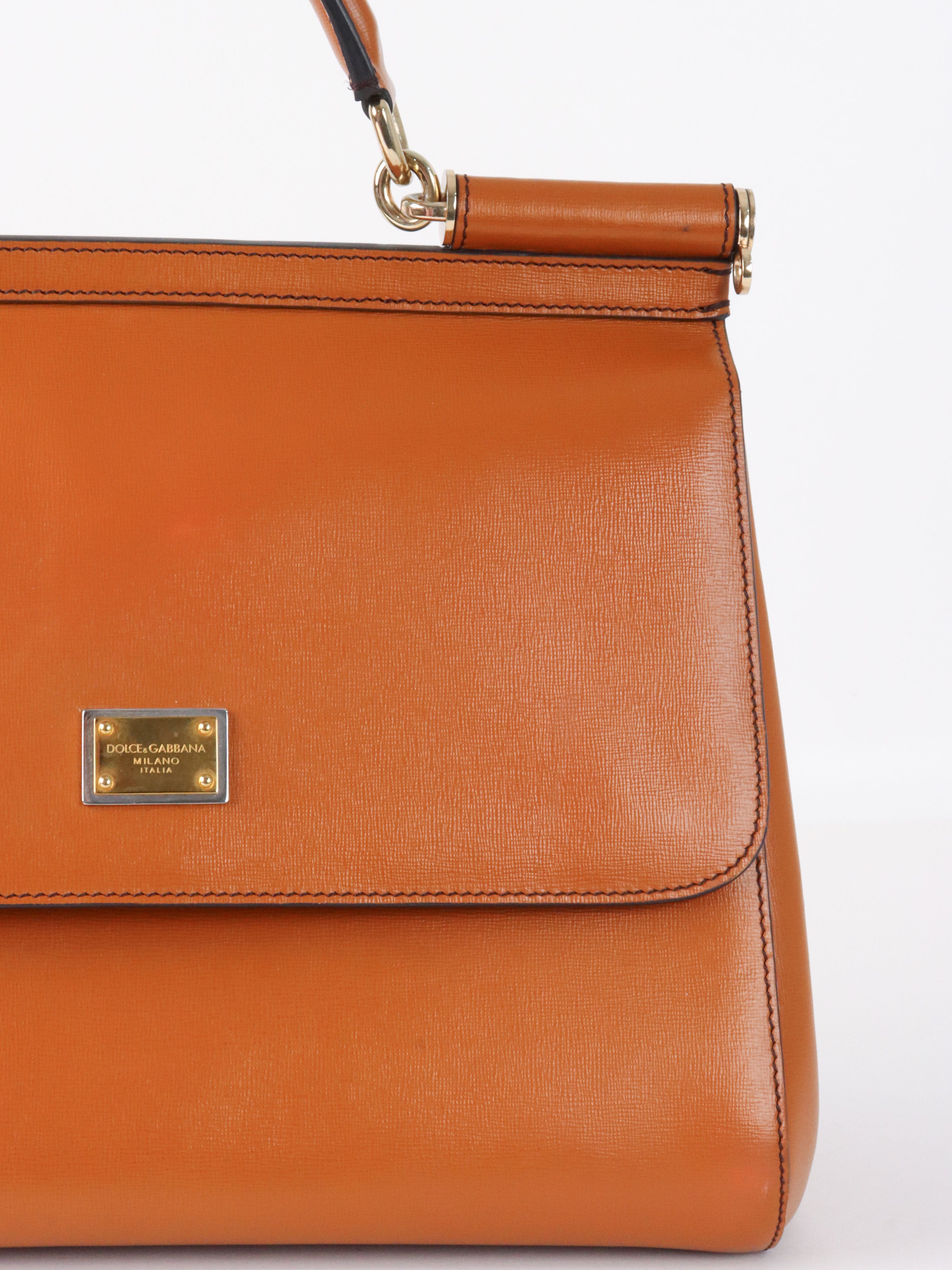 Dolce & Gabbana Caramel Brown Sicily Tote Bag.