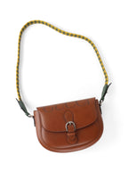 Gucci Brown Charisma Logo Embossed Leather Shoulder Bag