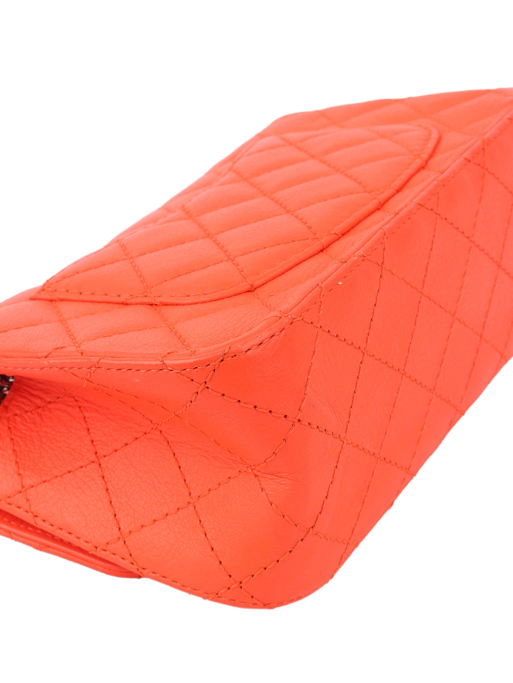 Chanel Small Bright Orange 2.55 Bag SHW.