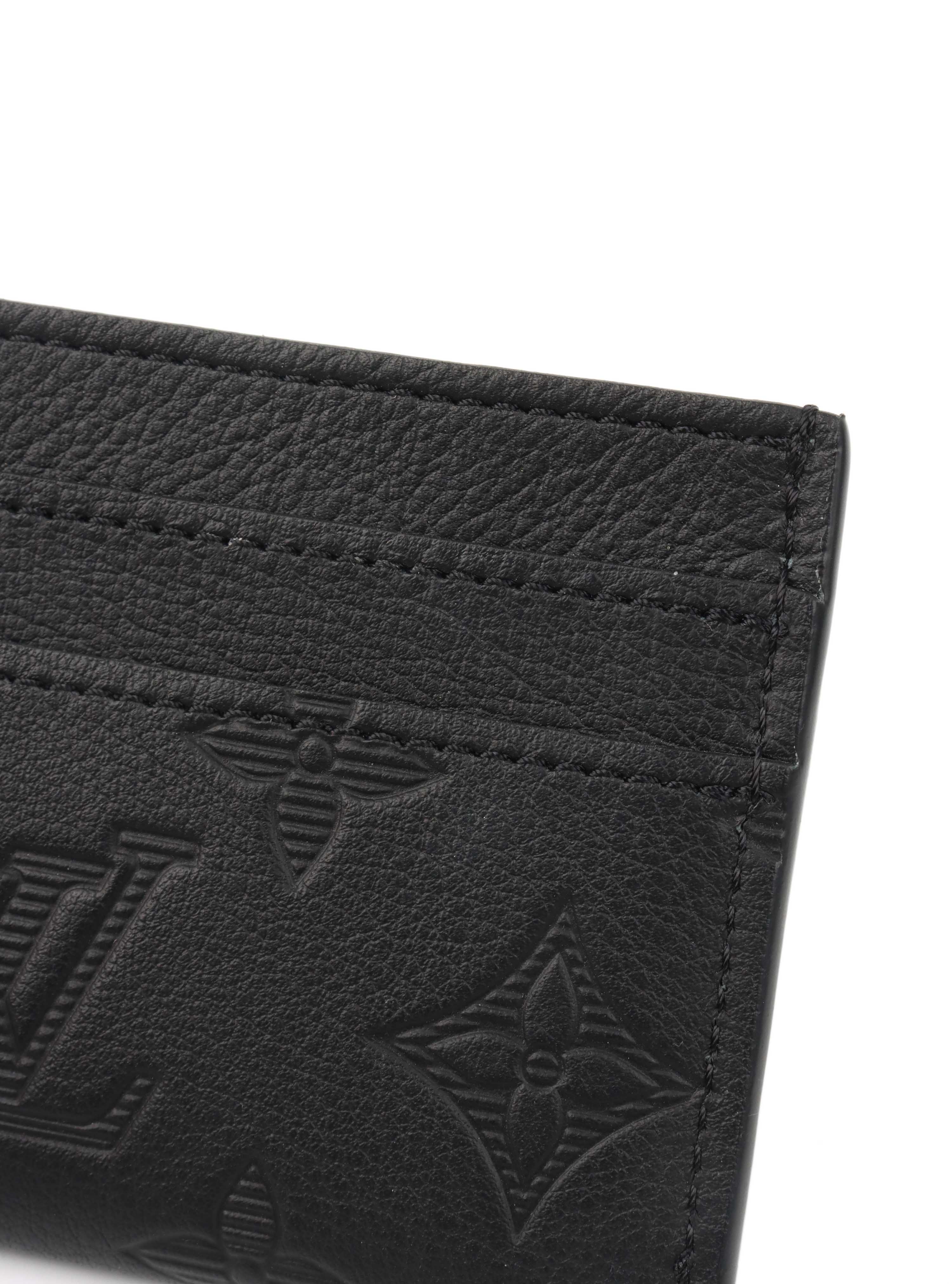 Louis Vuitton Black Double Card Holder.