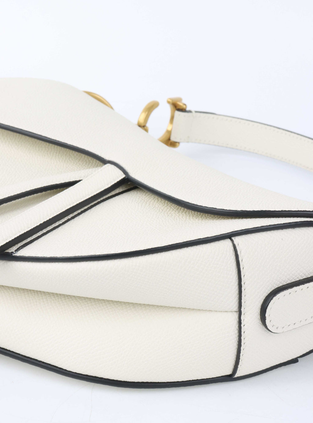 Dior White Saddle Bag.