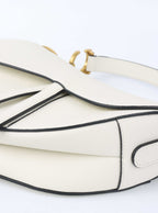 Dior White Saddle Bag.