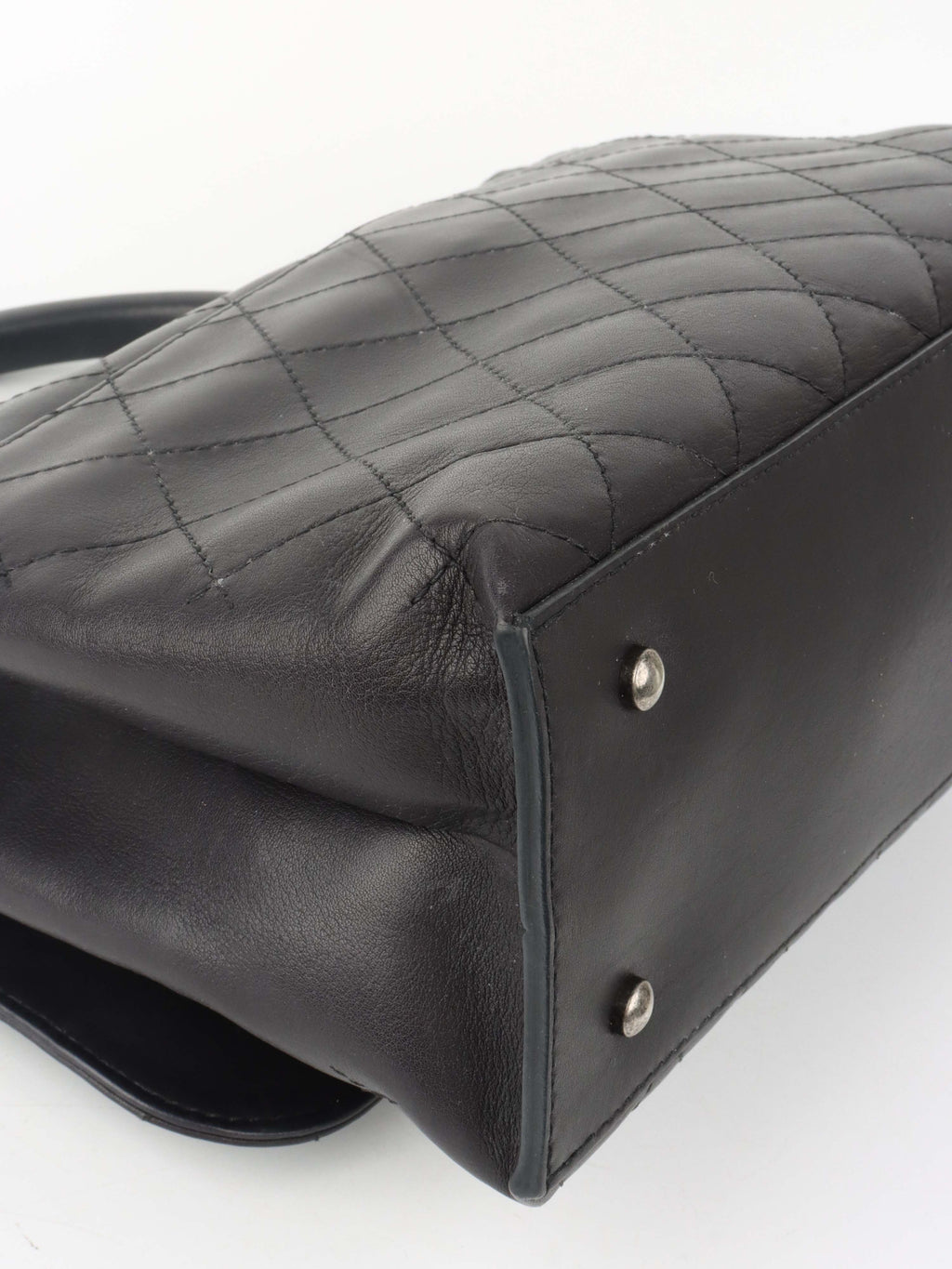 Chanel Black Lambskin 2016 Two - Way Bag SHW.