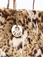 Fendi Brown/Cream Lynxcat Tote Bag