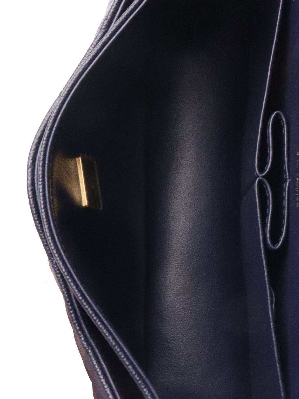 Chanel Small Navy Caviar Classic Flap LGHW.