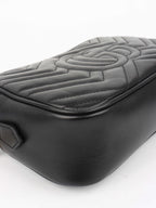 Gucci Small Black Marmont Camera Bag.