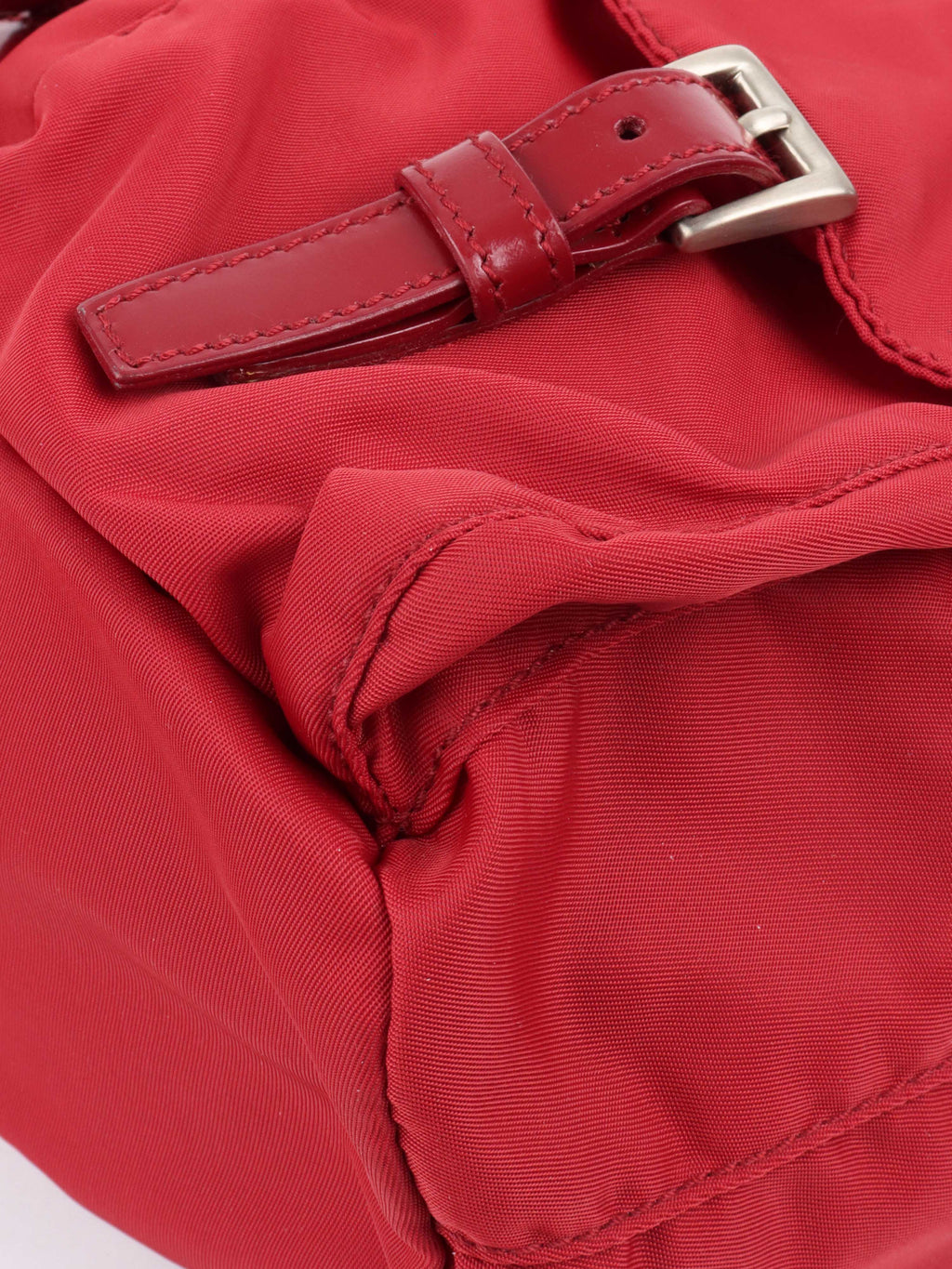 Prada Red Nylon Backpack.