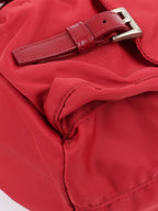 Prada Red Nylon Backpack.