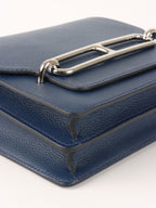 Hermes Mini Roulis 18 7L Bleu De Malte Evercolor Leather Stamp D