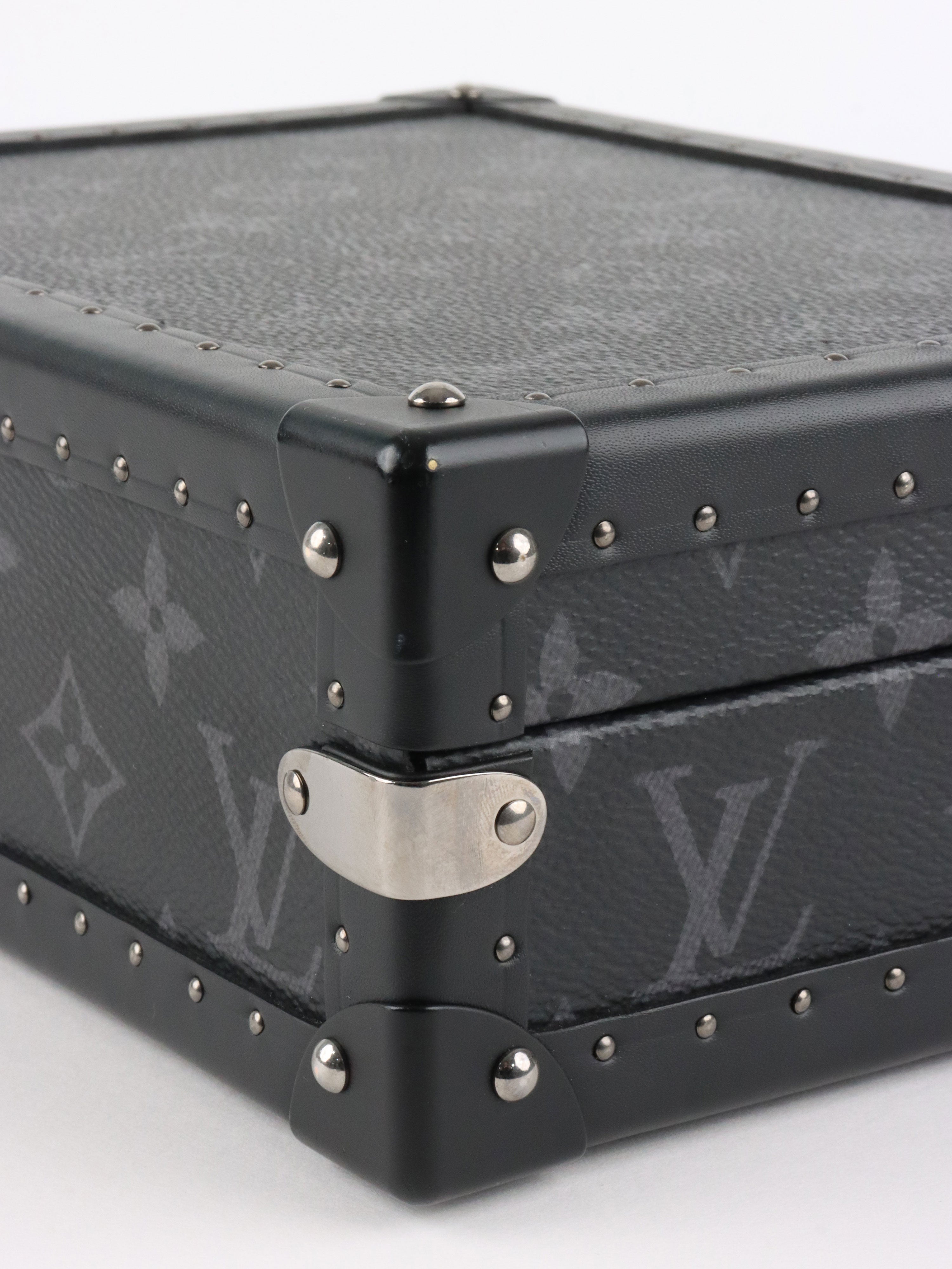 Louis Vuitton Black Monogram Eclipse Clutch Box.