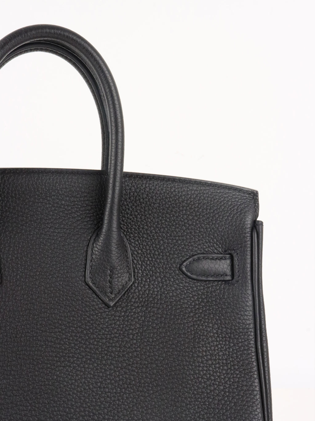 Hermes Noir Birkin 25 Togo Leather GHW Stamp Y