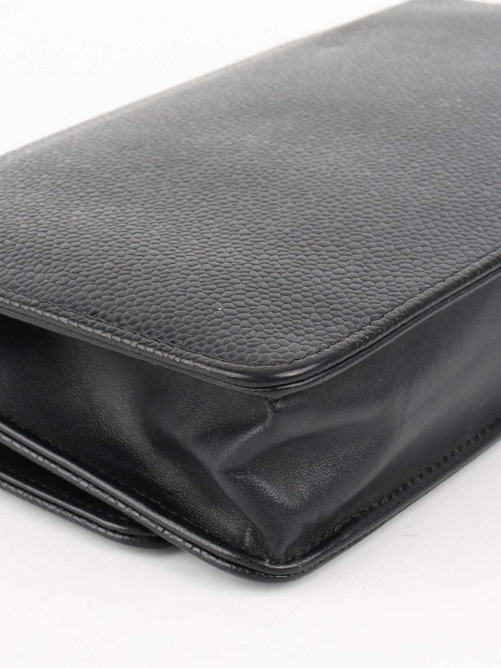 Chanel Black Caviar Wallet on Chain.