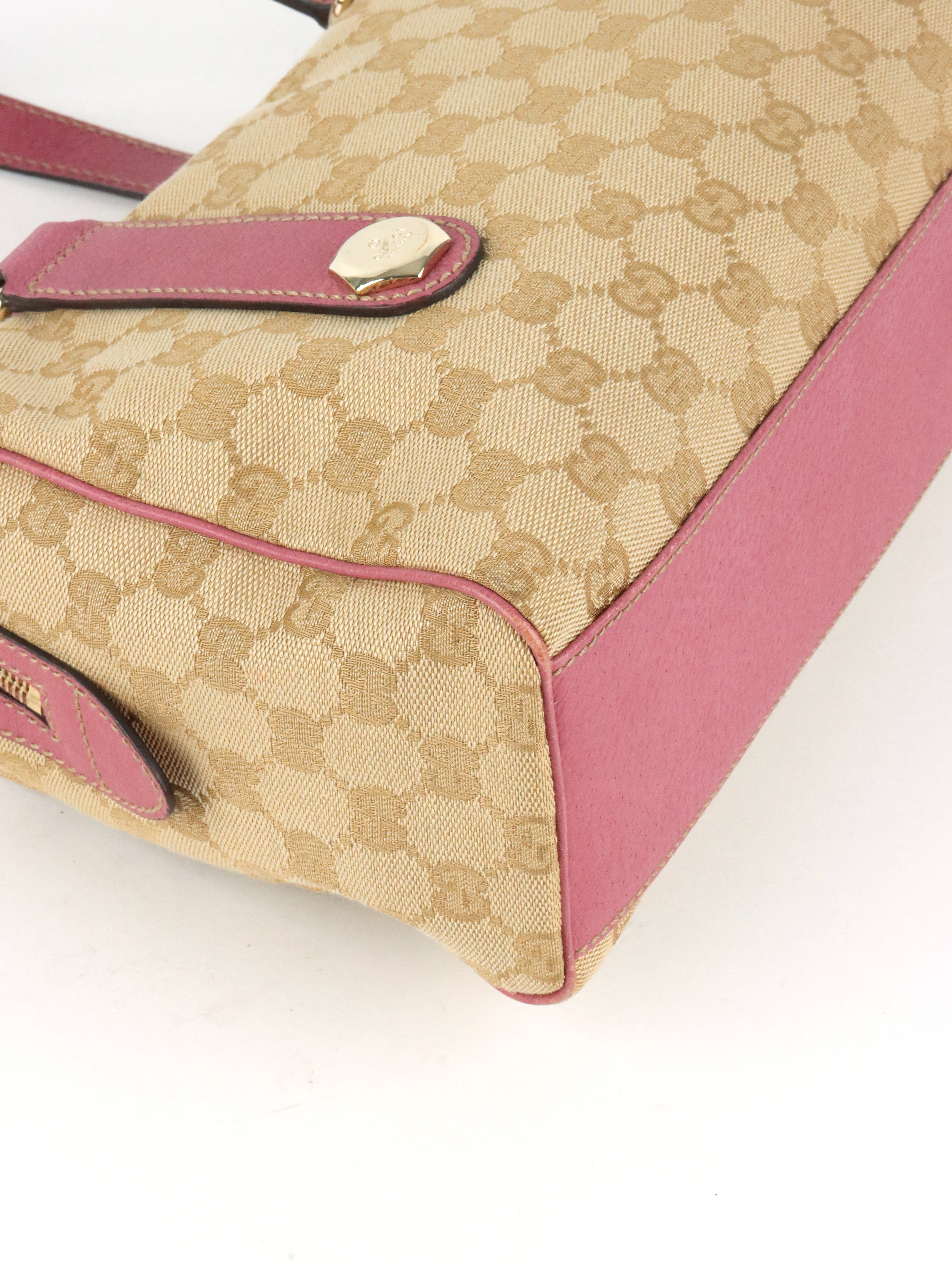 Gucci GG Ebony/Pink Charmy Boston Bag