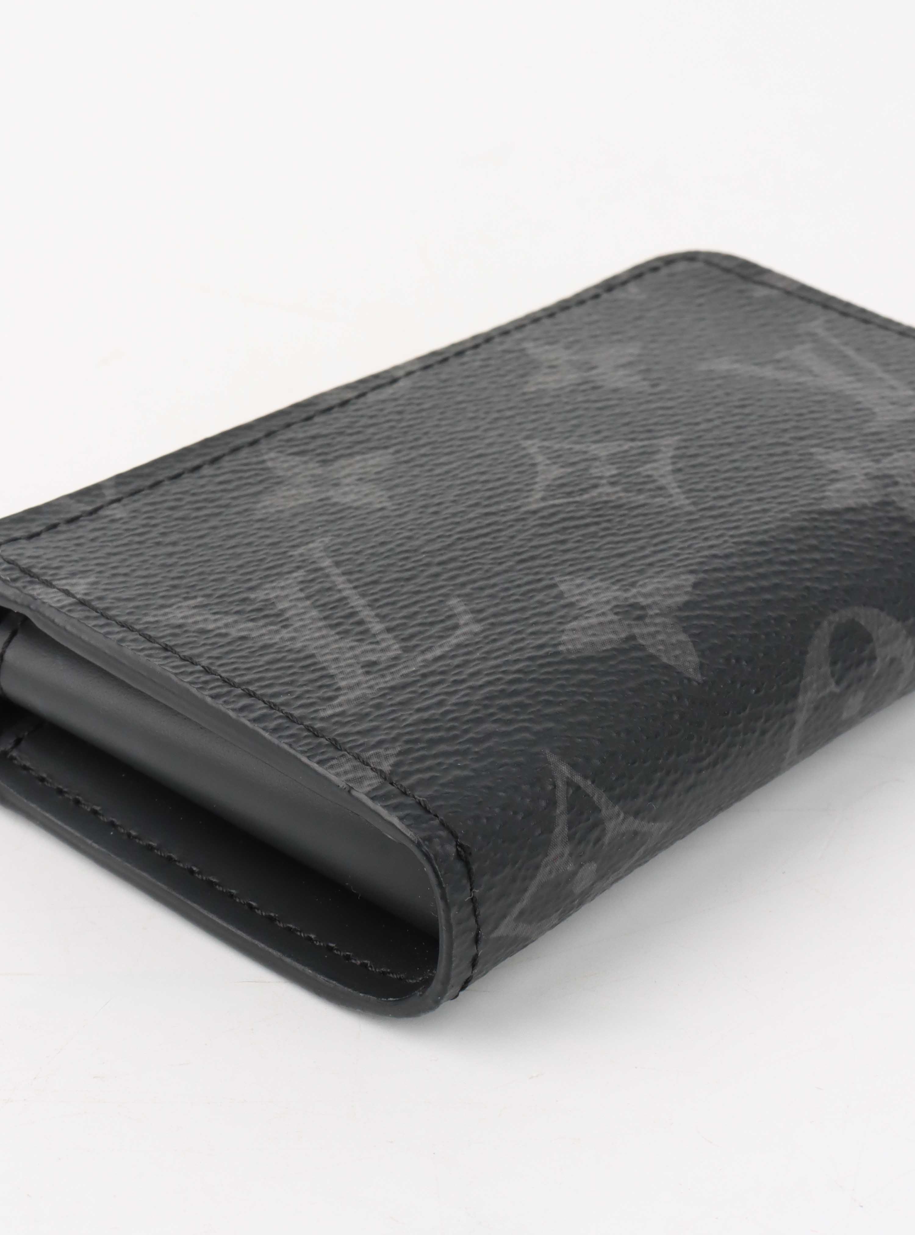 Louis Vuitton Black Monogram Eclipse Coin Case.