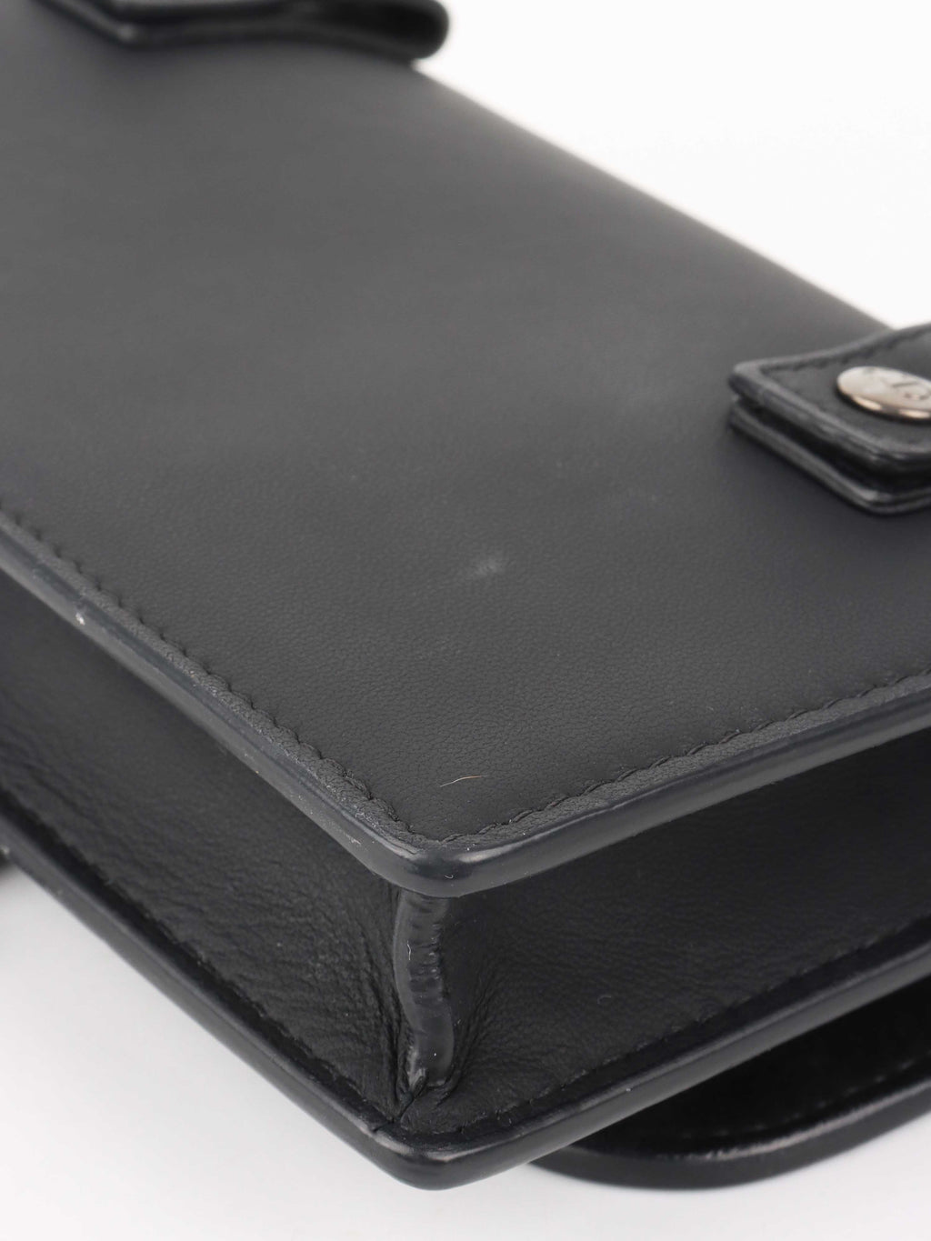 Dior Black Saddle Belt Pouch.