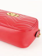 Gucci Red GG Marmont Small Camera Bag