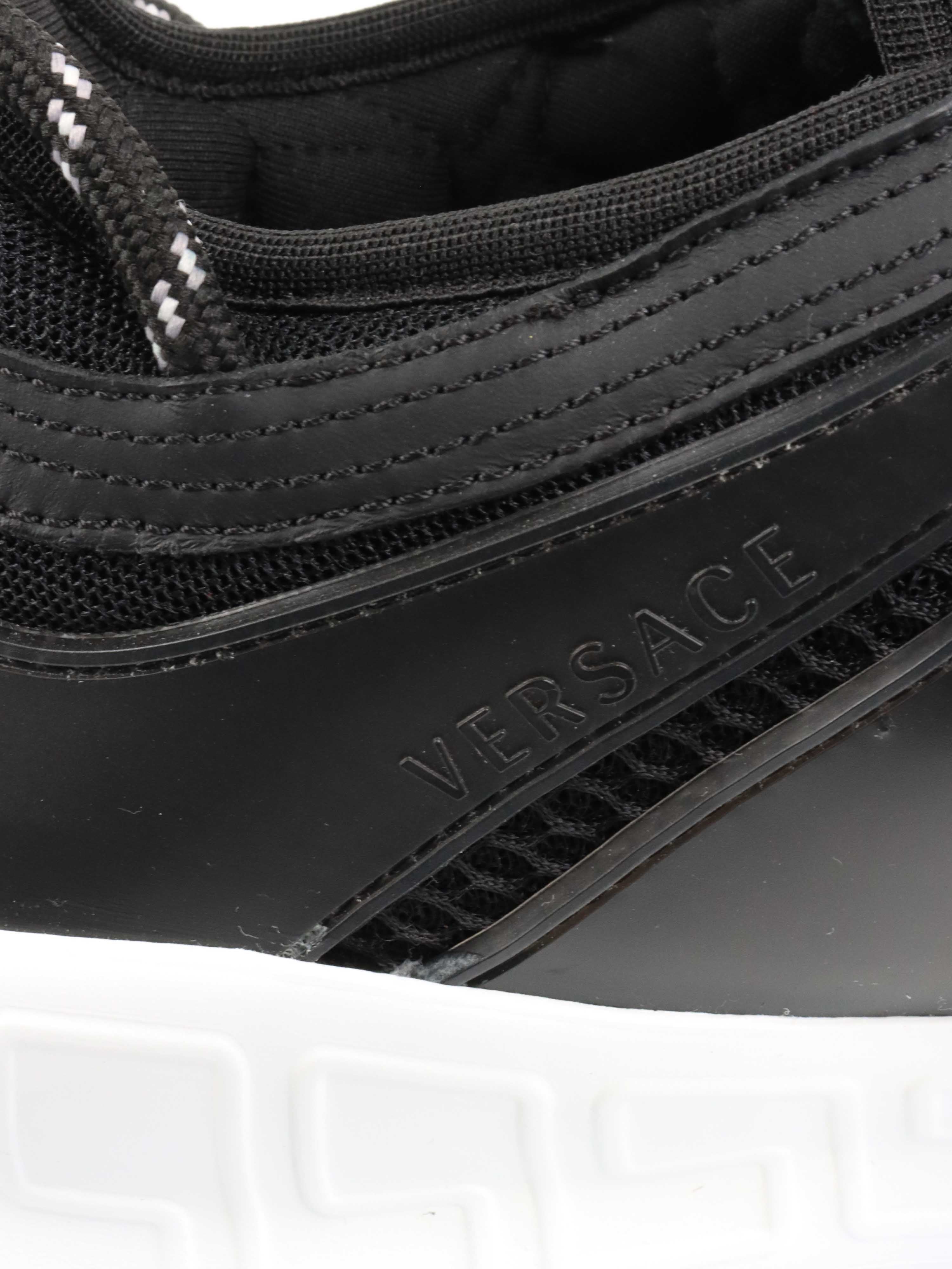 Versace Black Platform Sneakers.