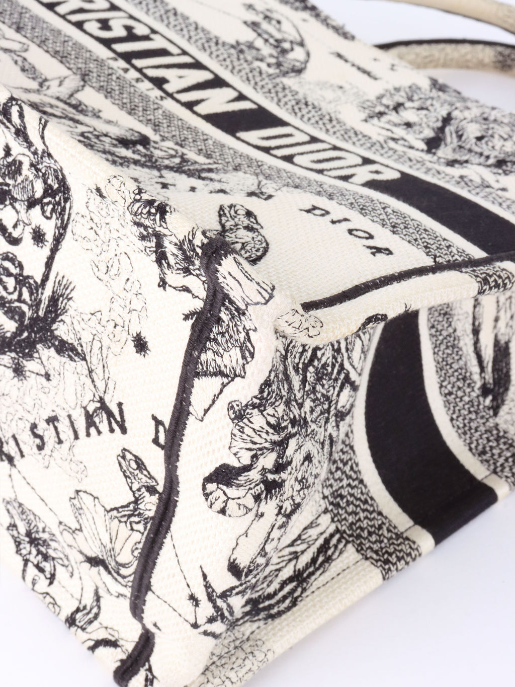 Dior Latte and Black Zodiac Medium Book Tote.