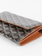 Goyard Brown Goyardine Varenne Continental Wallet on Strap