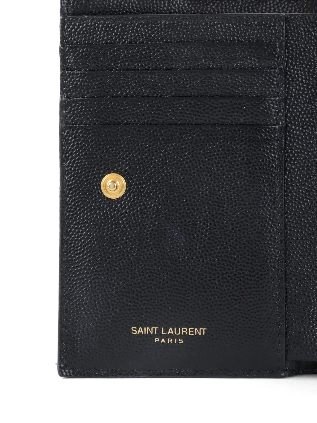 Saint Laurent Black Zipped Leather Wallet