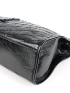 Saint Laurent Black Vintage Leather Niki Shopping Tote