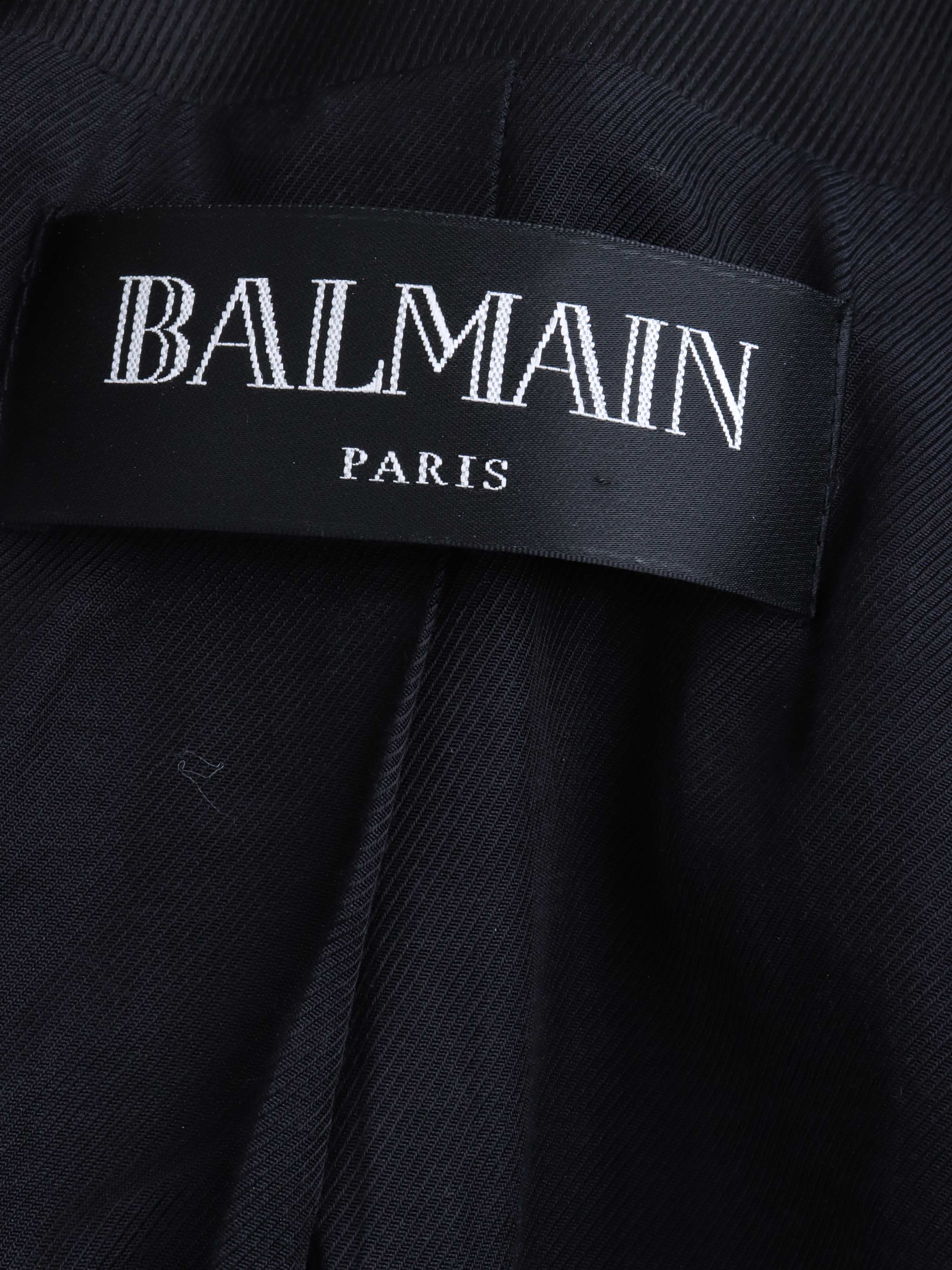 Balmain Black Structured Blazer.