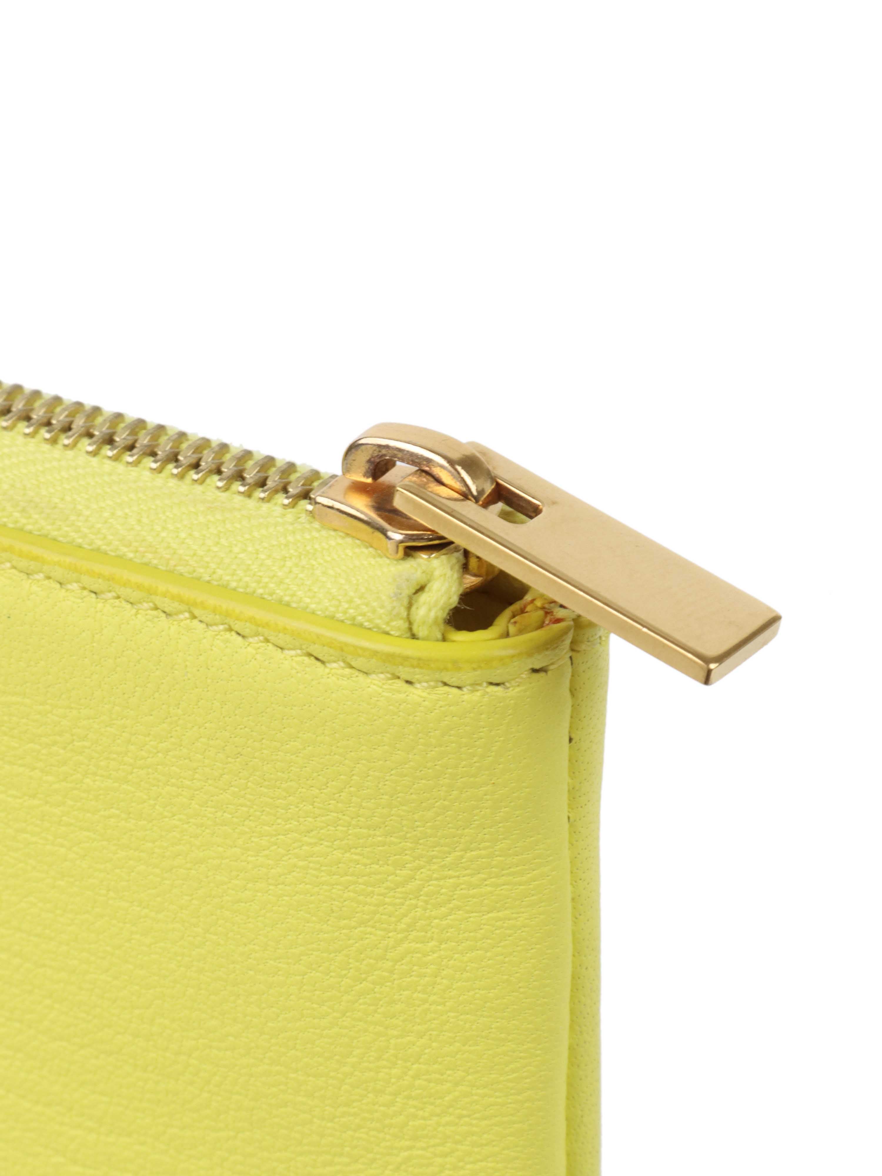 Celine Pouch Yellow & Grey.