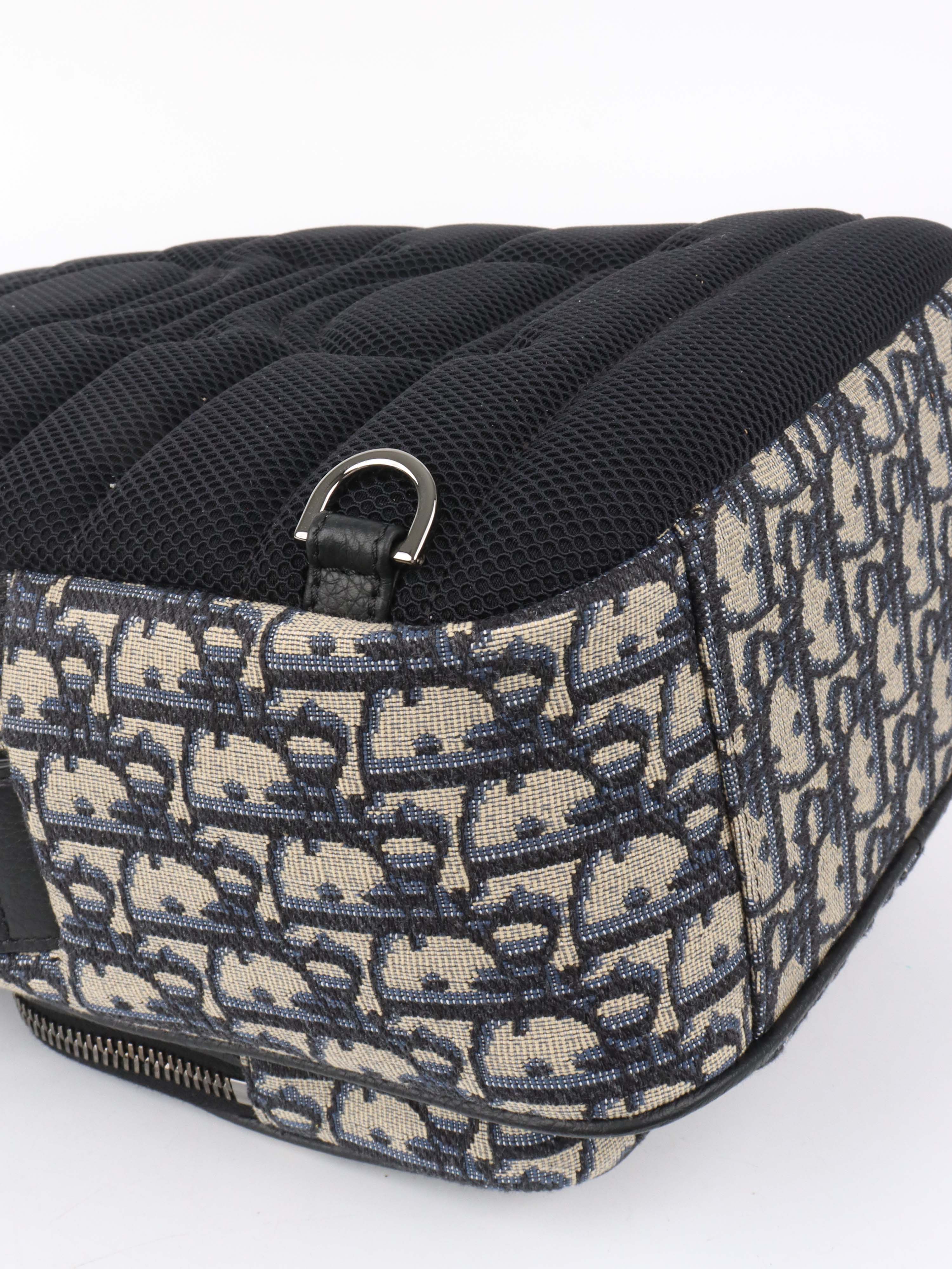 Dior Blue Oblique Canvas Crossbody Sling bag