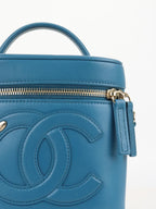 Chanel Blue CC Mania Vanity Case