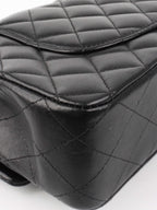 Chanel Black Medium Lambskin Classic Flap SHW.