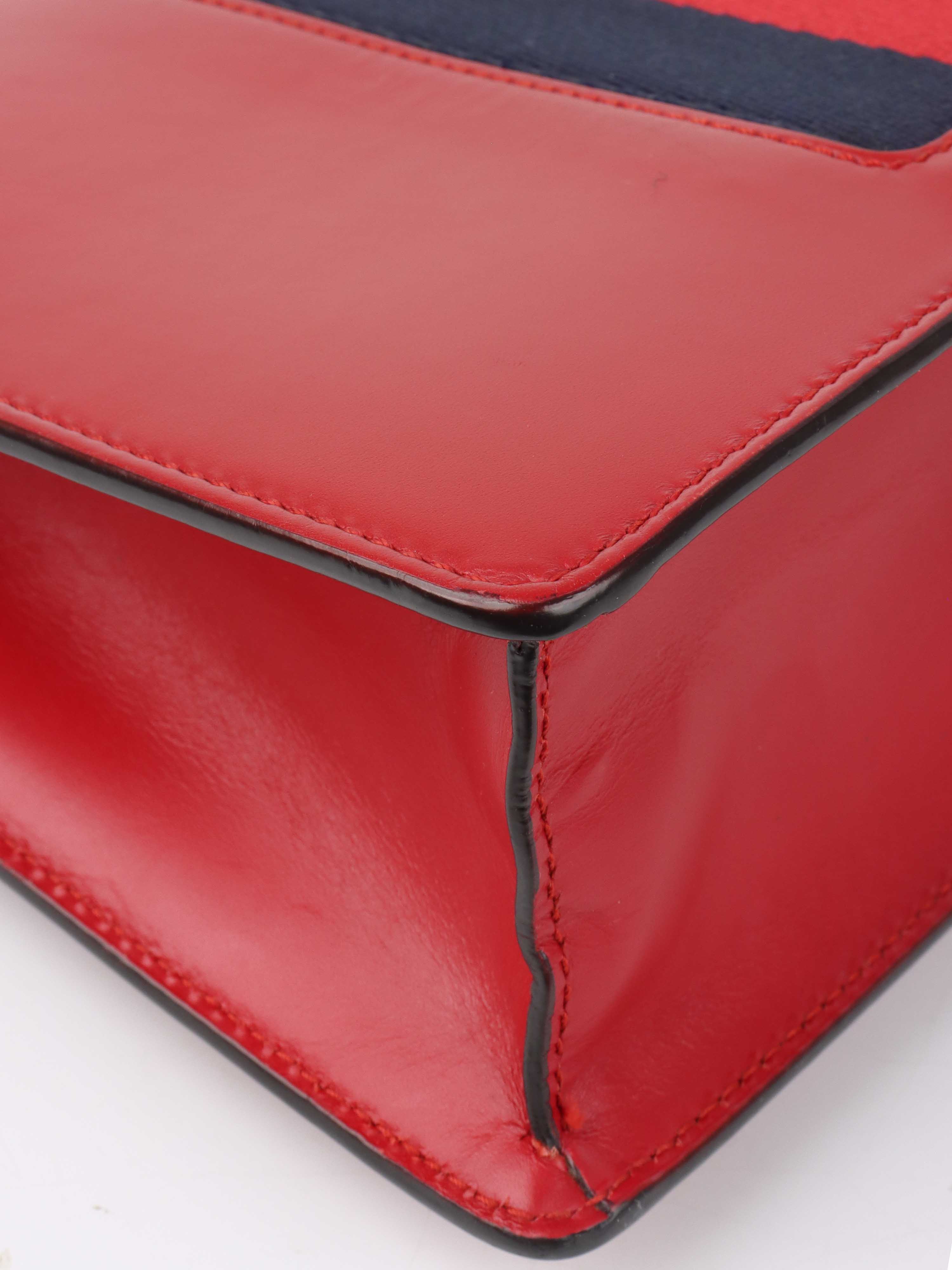 Gucci Red Medium Sylvie Bag.