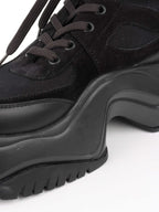 Louis Vuitton Black Mesh and Suede Archlight Ankle Boots.