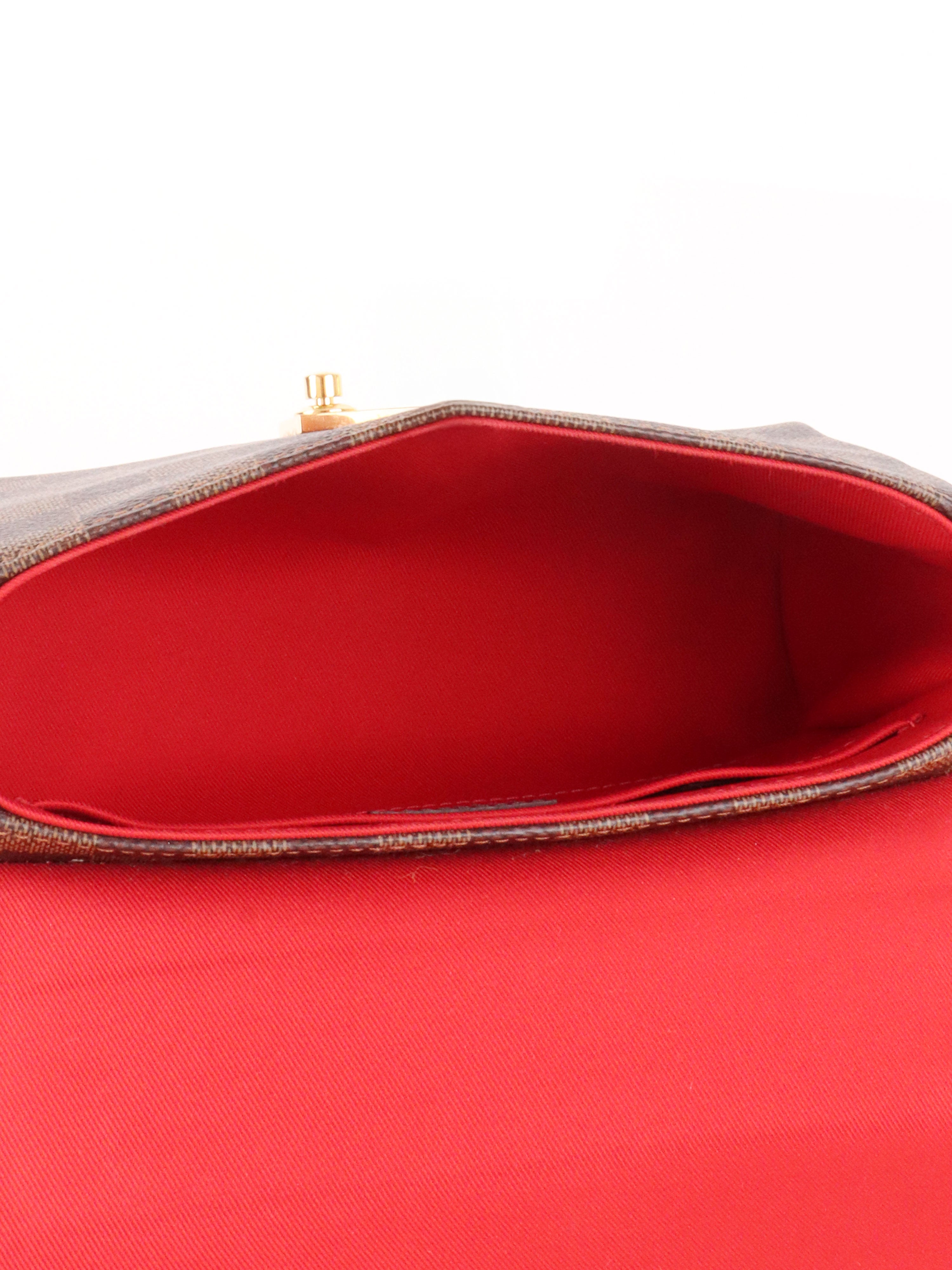 Louis Vuitton Damier Ebene Croisette Bag.