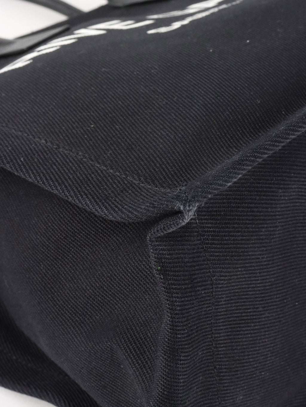 Saint Laurent Black Canvas Rive Gauche Large Tote Bag