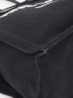 Saint Laurent Black Canvas Rive Gauche Large Tote Bag