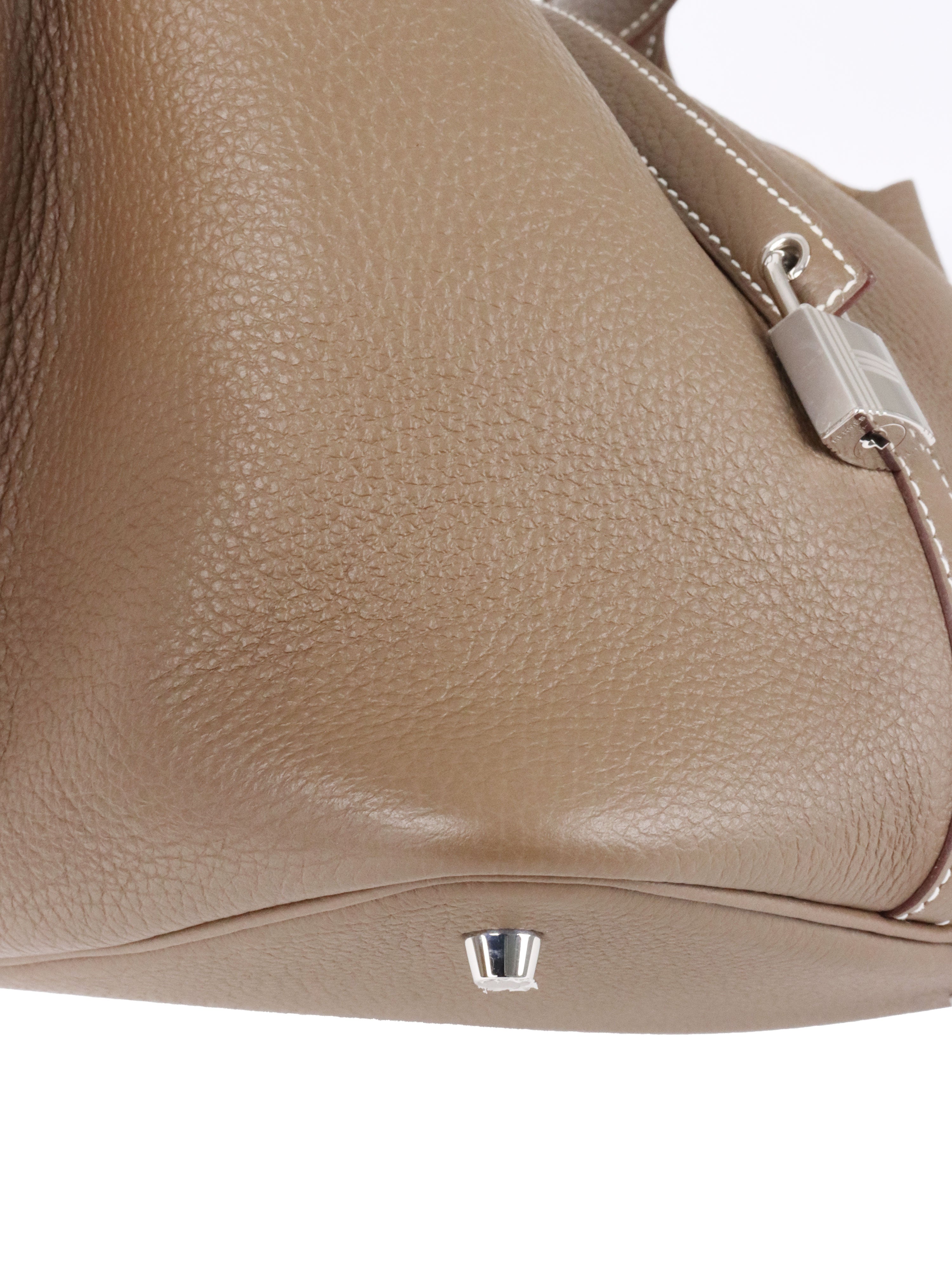 Hermes Etoupe Picotin 22 Bag PHW