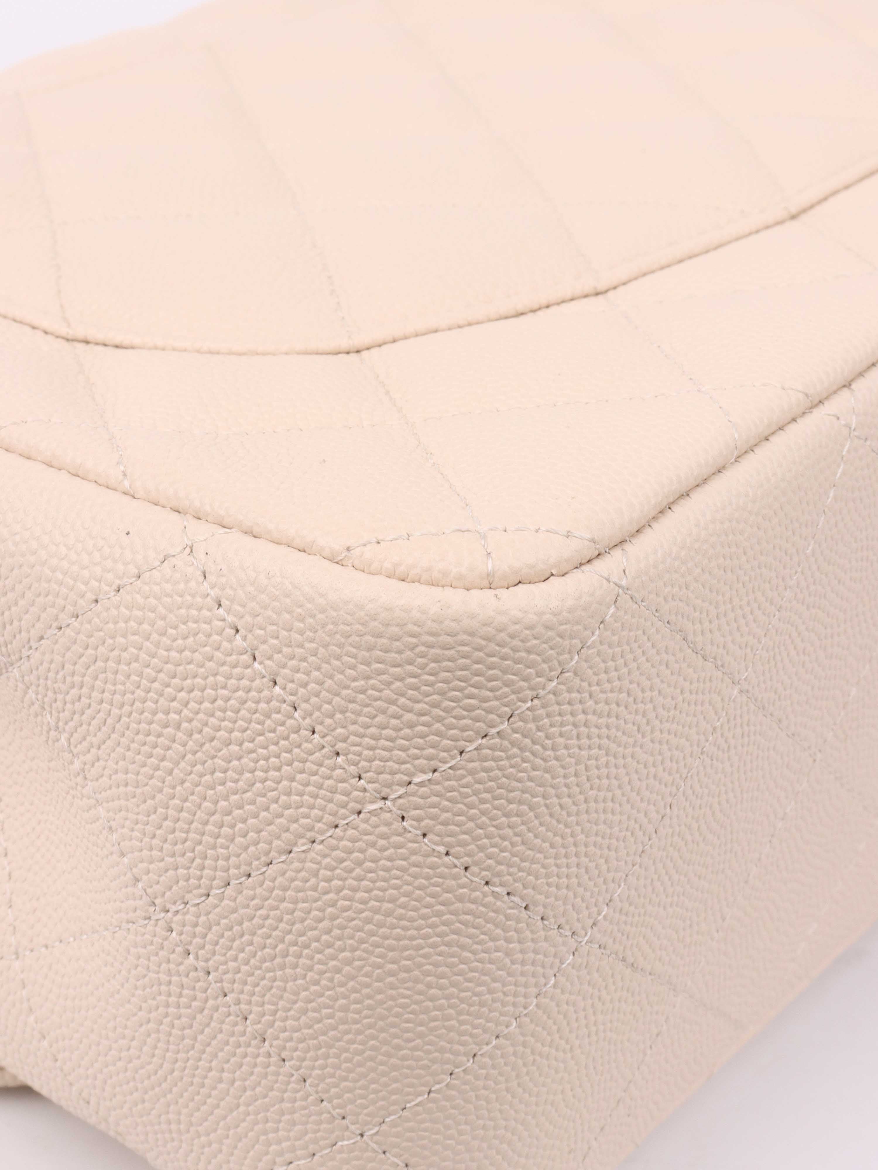 Chanel Jumbo Ivory Caviar Classic Flap.