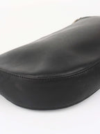 Versace Black Leather Shoulder Bag with Silver Chain.