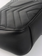 Gucci Black Small Marmont Shoulder Bag.